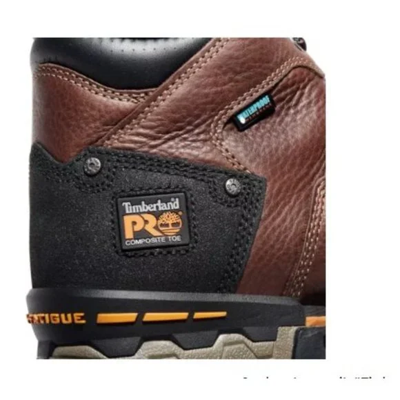 DOLD Timberland Mens Brown Leather Boondock 6" Composite Toe Work Boots Sz 10 W - Picture 5 of 11